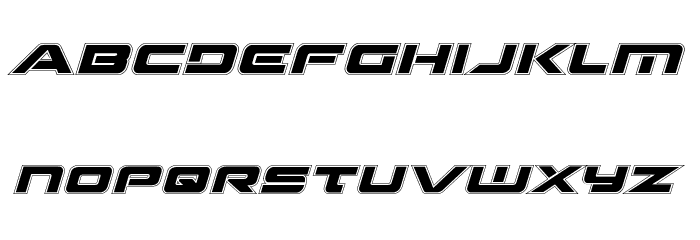 Strikelord Academy Italic Font LOWERCASE