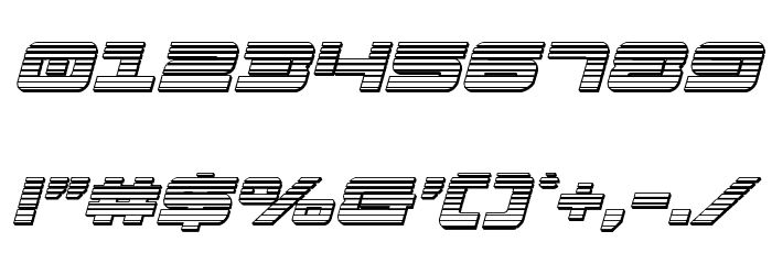 Strikelord Chrome Italic Font OTHER CHARS