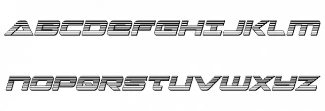 Strikelord Chrome Italic फ़ॉन्ट अपरकेस