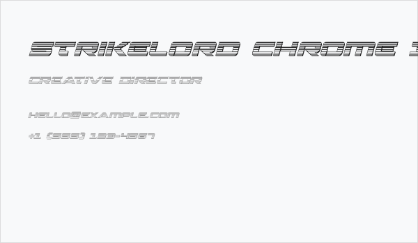 Strikelord Chrome Italic Business Card