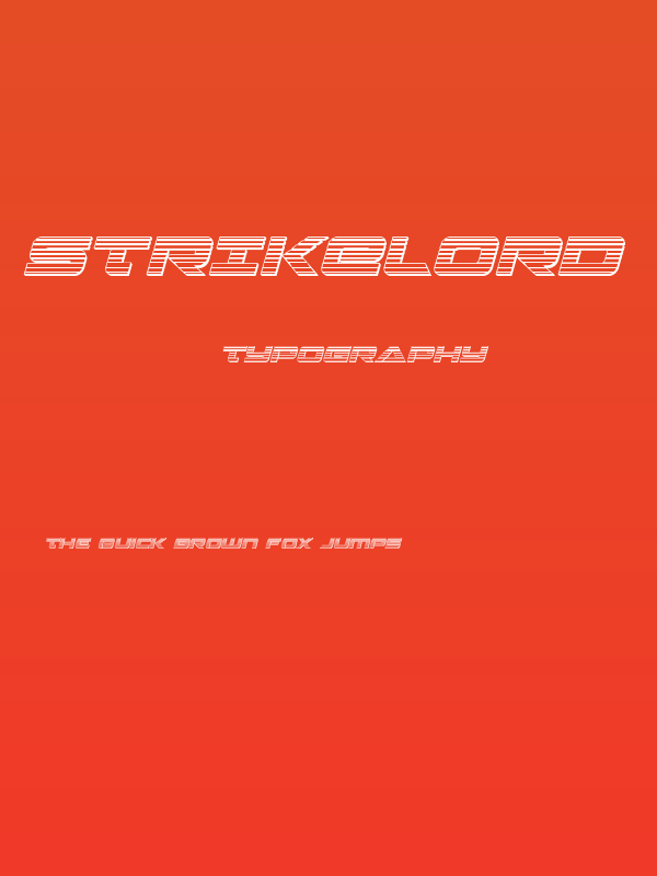 Strikelord Chrome Italic Poster