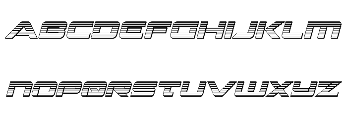 Strikelord Chrome Italic Font LOWERCASE