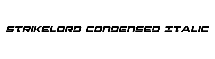 Strikelord Condensed Italic  Fuentes Gratis Descargar