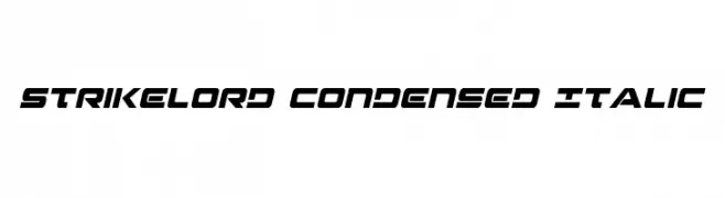 Strikelord Condensed Italic 