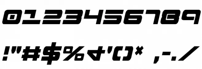 Strikelord Condensed Italic Font OTHER CHARS