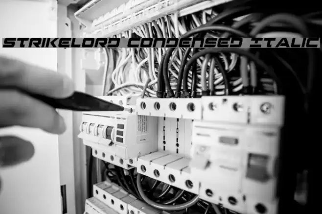 Strikelord Condensed Italic Font examples