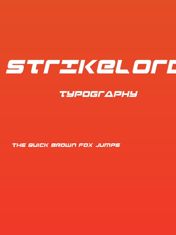 Strikelord Condensed Italic Poster