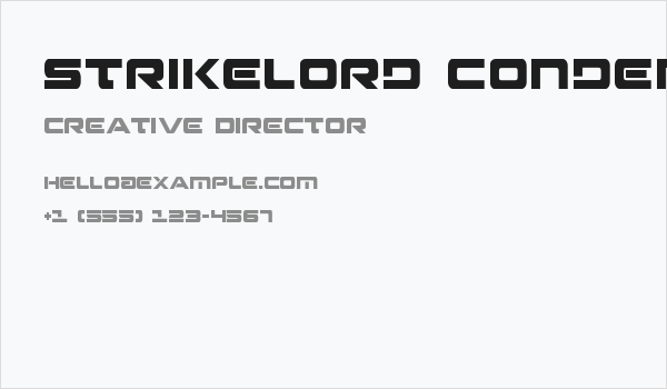 Strikelord Condensed Business Card