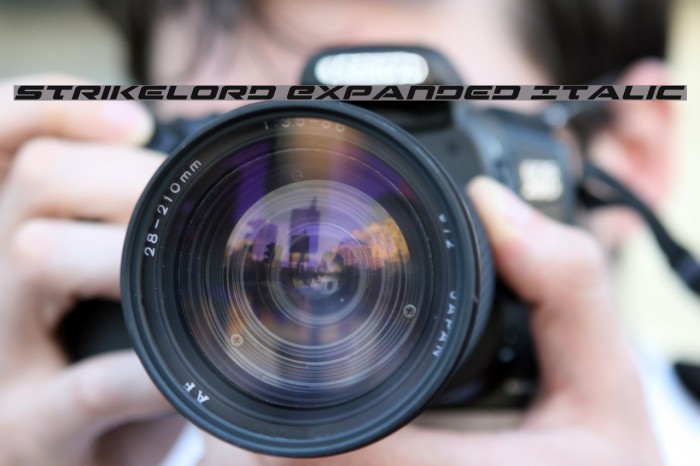 Strikelord Expanded Italic Example 2