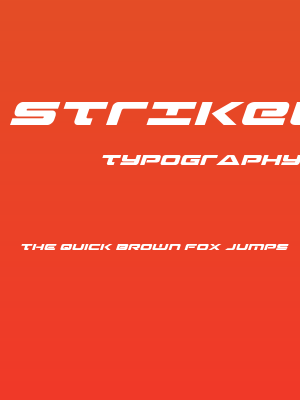 Strikelord Expanded Italic Poster