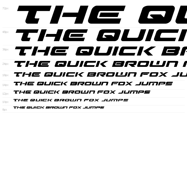 Strikelord Expanded Italic Waterfall