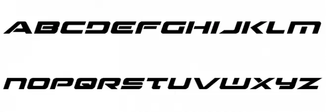 Strikelord Expanded Italic Schriftart Kleinbuchstaben