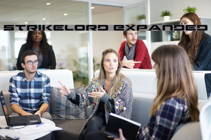 Strikelord Expanded Font examples