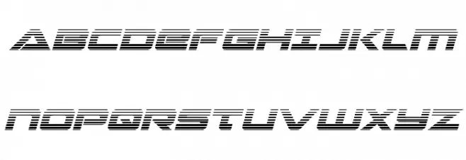 Strikelord Gradient Italic Schriftart Groß
