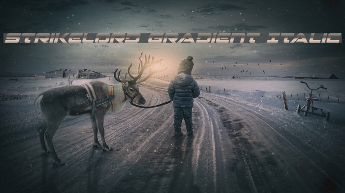 Strikelord Gradient Italic Example 1