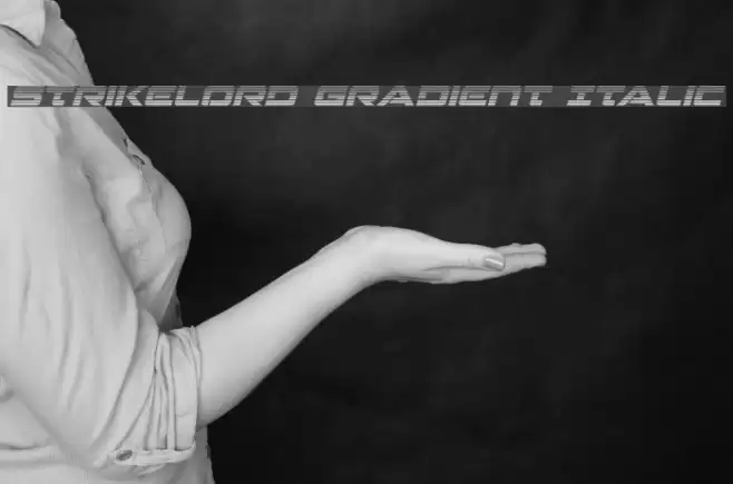 Strikelord Gradient Italic Font examples