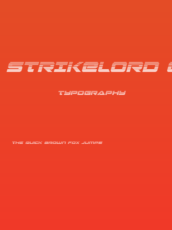 Strikelord Gradient Italic Poster