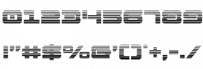 Strikelord Gradient Font OTHER CHARS