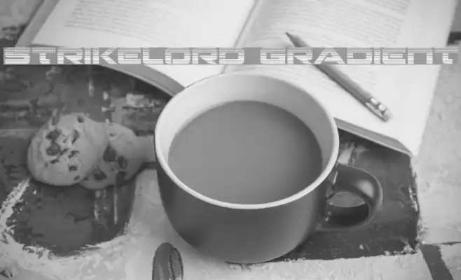 Strikelord Gradient Font examples