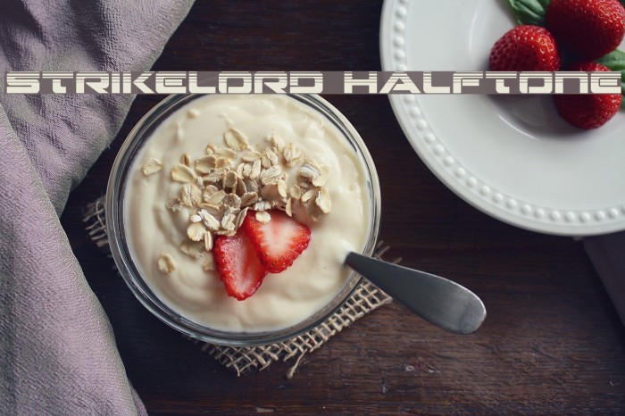 Strikelord Halftone Font examples