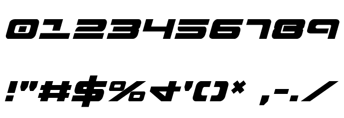 Strikelord Italic Font OTHER CHARS