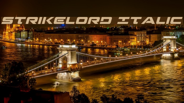 Strikelord Italic Font examples