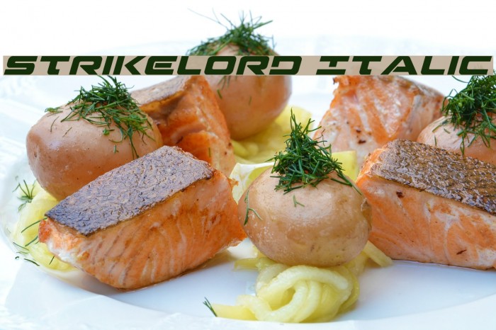 Strikelord Italic Font examples