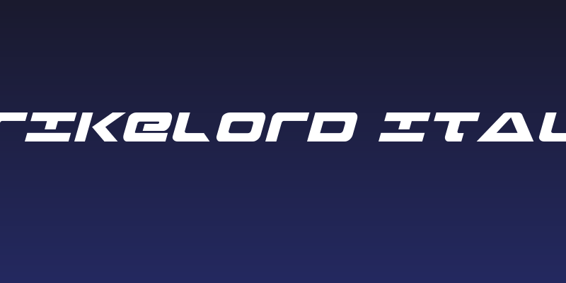 Strikelord Italic Social Header