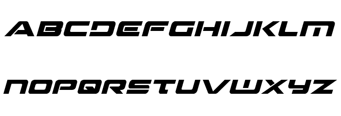 Strikelord Italic Font LOWERCASE