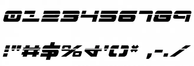 Strikelord Laser Italic Font OTHER CHARS