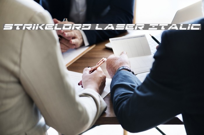 Strikelord Laser Italic फ़ॉन्ट examples