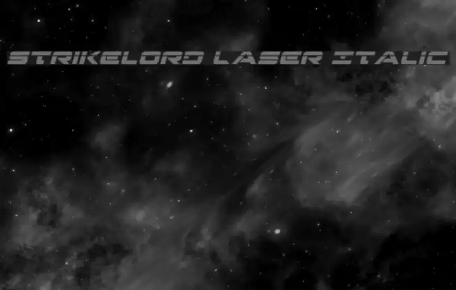 Strikelord Laser Italic Font examples