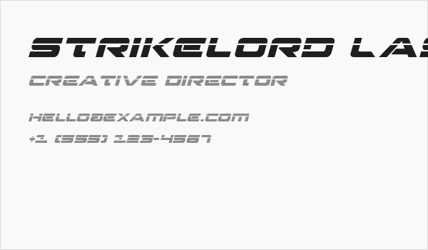 Strikelord Laser Italic Business Card