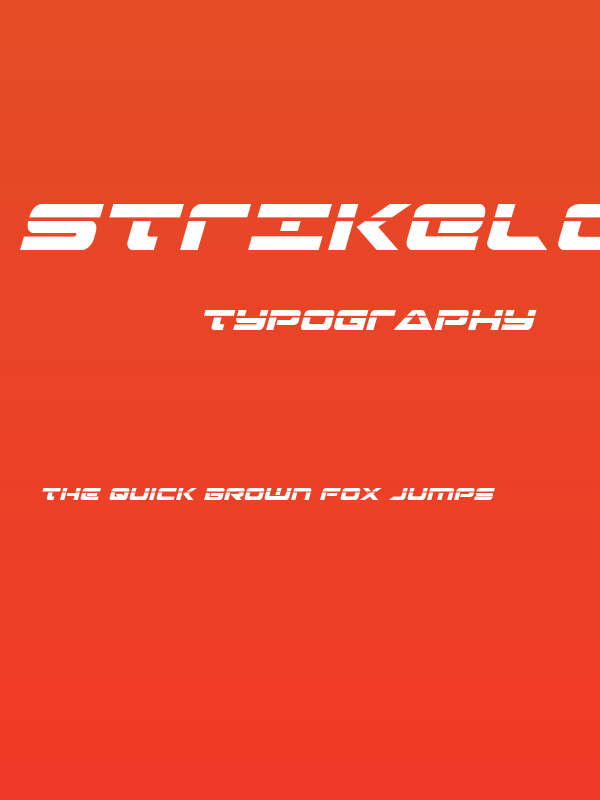 Strikelord Laser Italic Poster