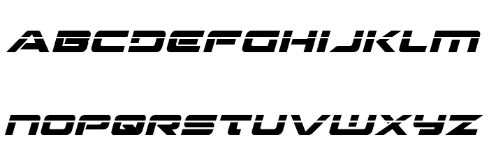 Strikelord Laser Italic फ़ॉन्ट लोअरकेस