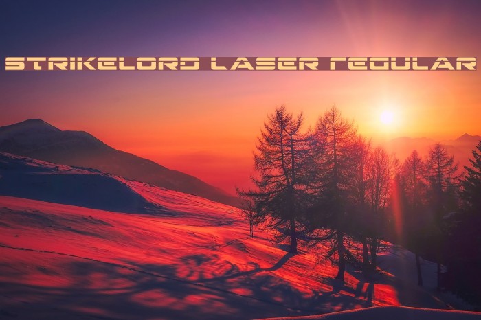 Strikelord Laser Regular Font examples