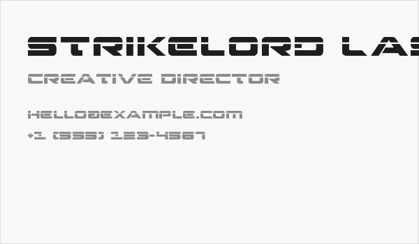 Strikelord Laser Regular Business Card