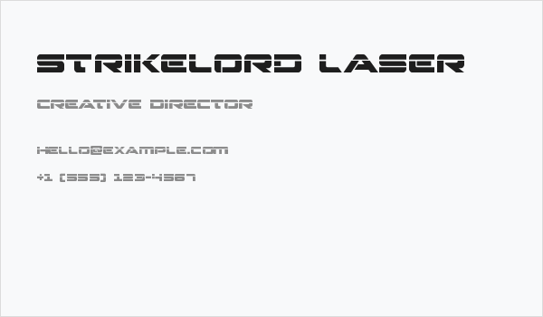 Strikelord Laser Business Card