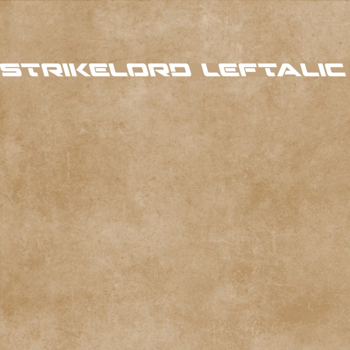 Strikelord Leftalic Font examples