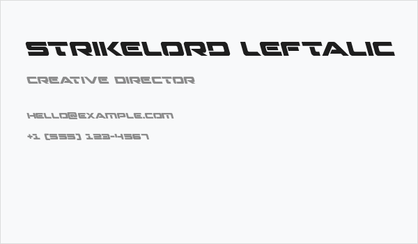 Strikelord Leftalic Business Card