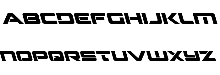 Strikelord Leftalic Font LOWERCASE