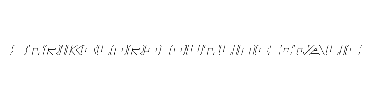 Strikelord Outline Italic  Frei Schriftart Herunterladen