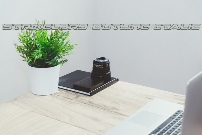 Strikelord Outline Italic Example 1