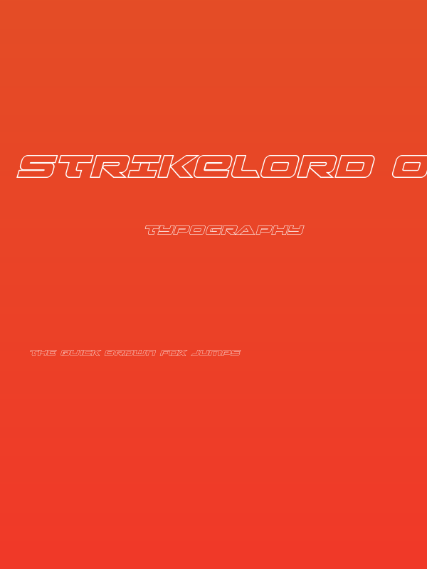 Strikelord Outline Italic Poster