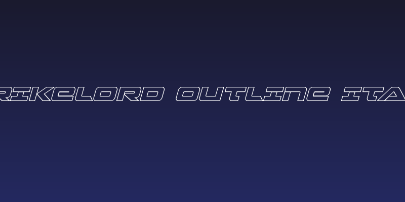 Strikelord Outline Italic Social Header