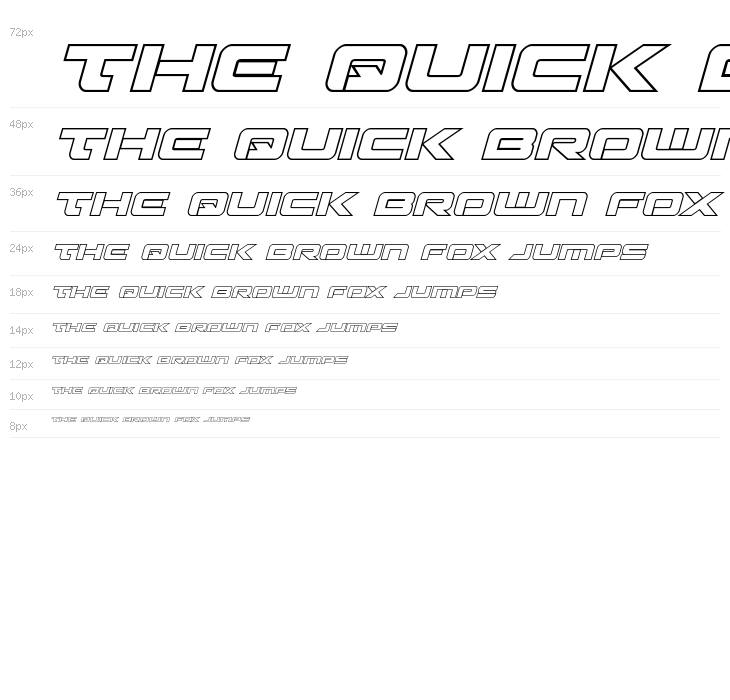 Strikelord Outline Italic Waterfall