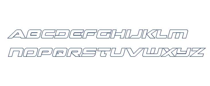 Strikelord Outline Italic Lowercase