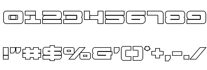 Strikelord Outline Font OTHER CHARS