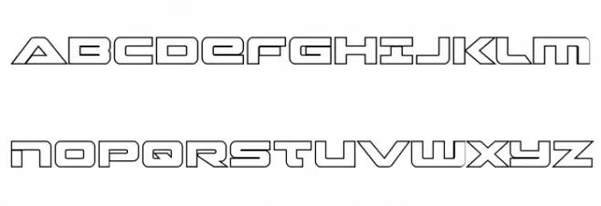Strikelord Outline Schriftart Groß