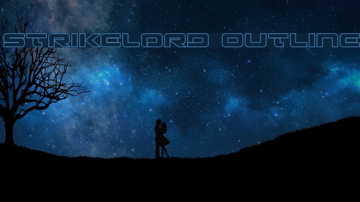 Strikelord Outline Font examples